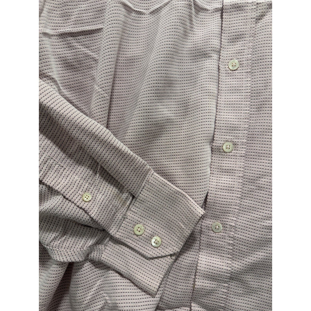 Bugatchi Uomo Mens XL Pink Textured Button Down Dress Shirt Casual