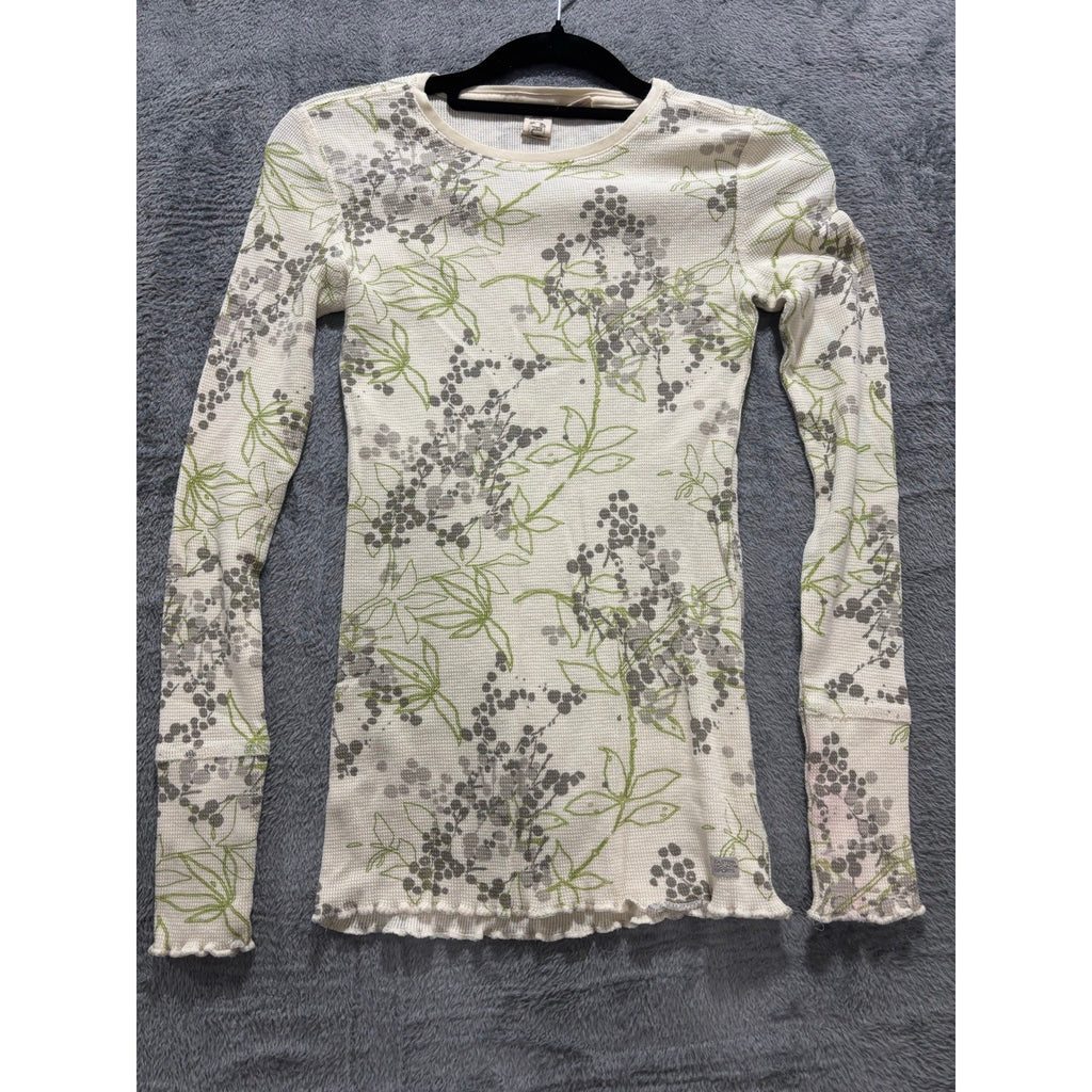 Eastern Mountain Sports Future Consciousness Womens XS Cream Waffle Top