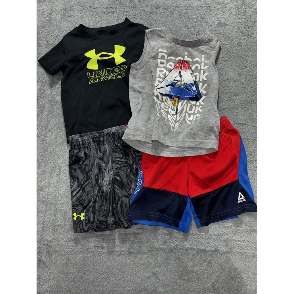 Under Armour & Reebok Boy Tee Shorts Lot 4 Pc 2T