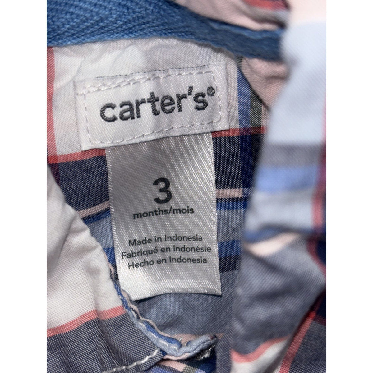 Carter's Just One You Baby Boy 3M 8 Piece Bundle Bunting Sleeper Plaid Pants