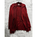 LOFT Outlet Womens XL Burgundy Open Front Waterfall Cardigan Sweater Casual