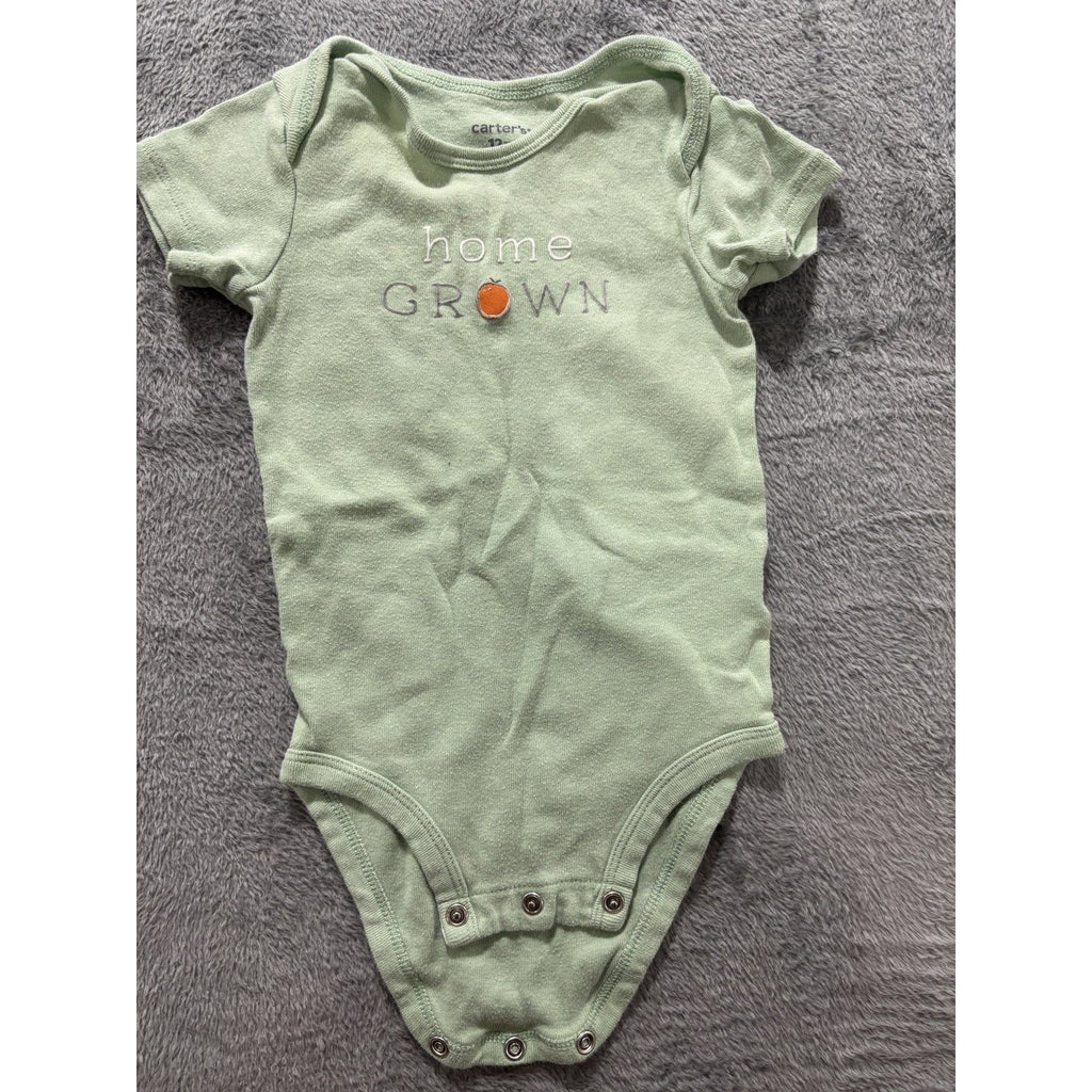 Carter's Baby 12M 6 Piece Bundle Bodysuits Footed Pants Sage Yellow