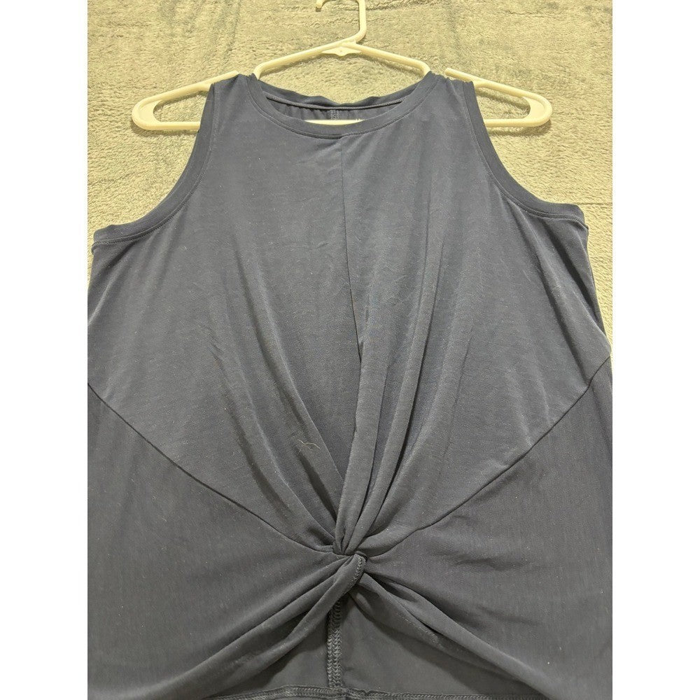 Athleta Girl XXL/16 Navy Blue Twist Around Tank Top Girls Athleisure Casual Yoga