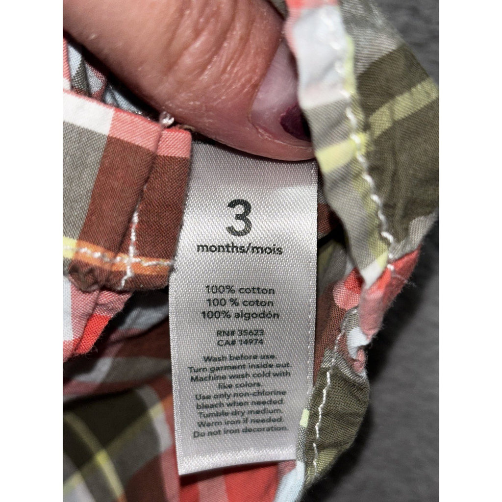 Carter's Just One You Baby Boy 3M 8 Piece Bundle Bunting Sleeper Plaid Pants