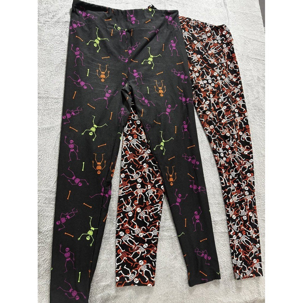 LuLaRoe Women's Skeleton Leggings 2 Pack Lot Size TC, photo 4 of 19