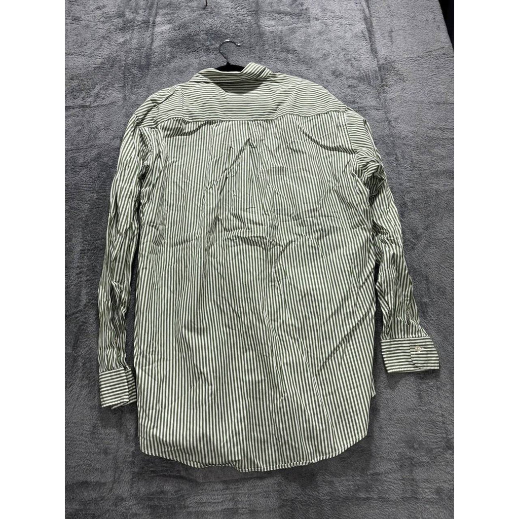 Brooks Brothers Men's Green White Stripe Shirt M, photo 4 of 8