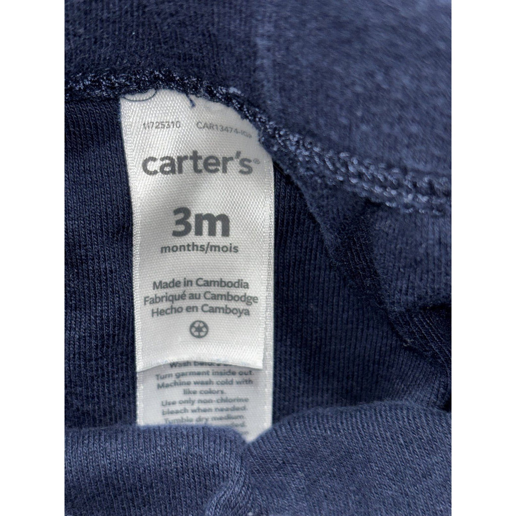 Carter's Baby Boy 3M 7 Piece Bundle Bodysuits Henley Pants Blue Brown Navy