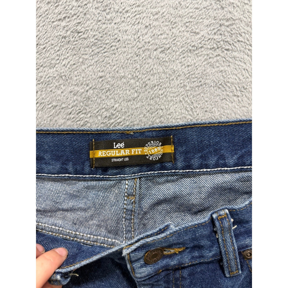 Lee 38x29 Blue Regular Fit Straight Leg Jeans Mens Denim Casual Vintage