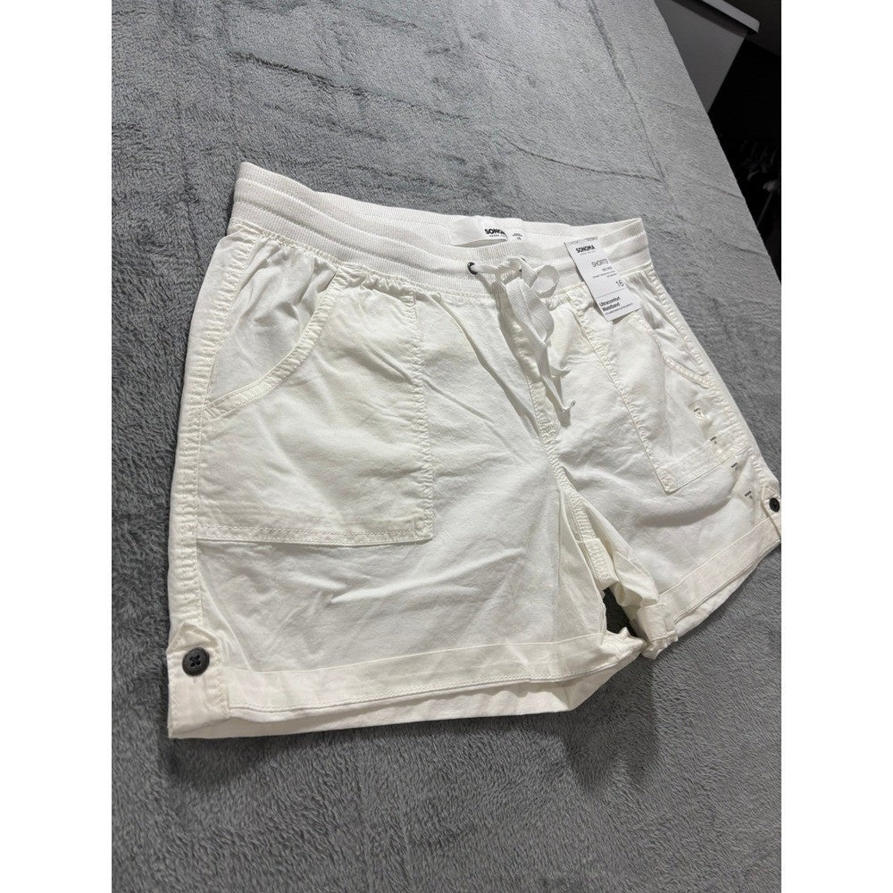 Sonoma Women's White Shorts Size 16, photo 13 of 15
