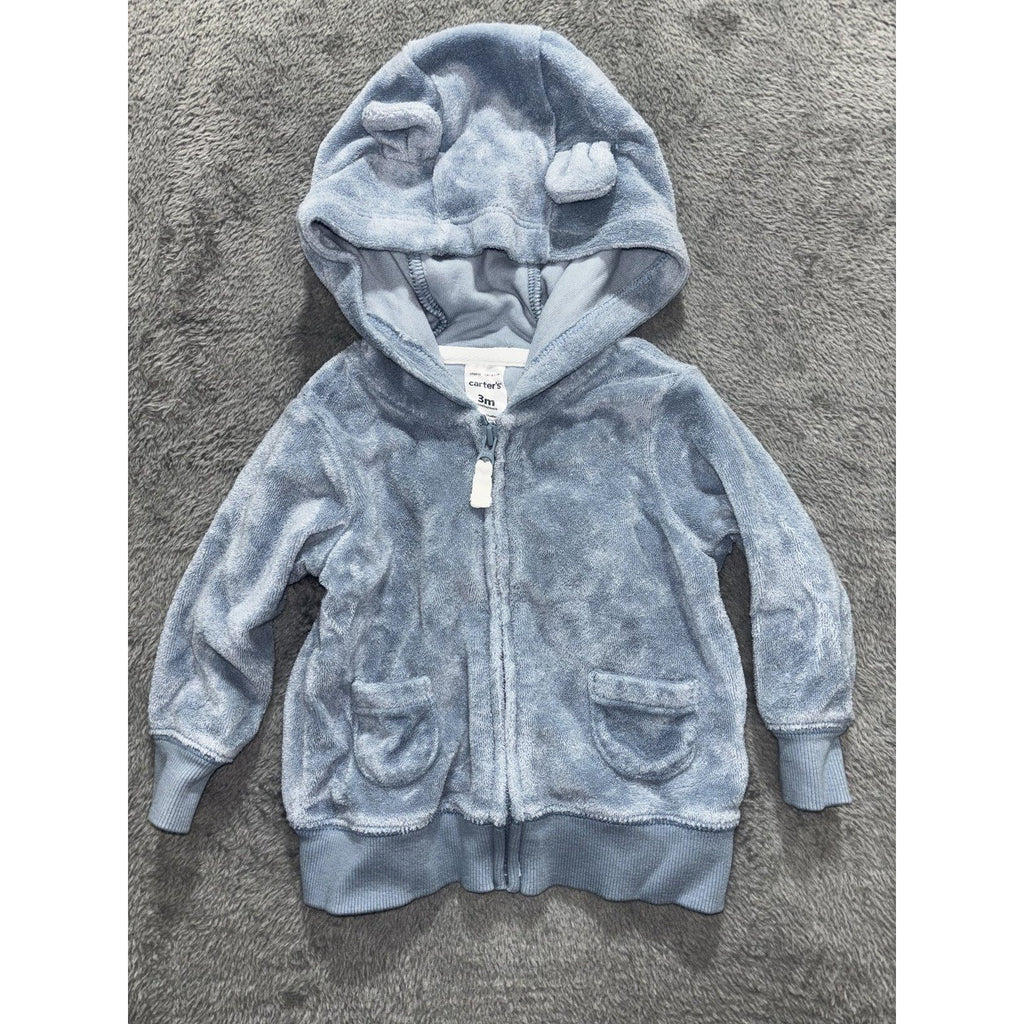 Carter's Baby Boy 3M 7 Piece Bundle Hoodie Tee Pants Bodysuits Blue Navy