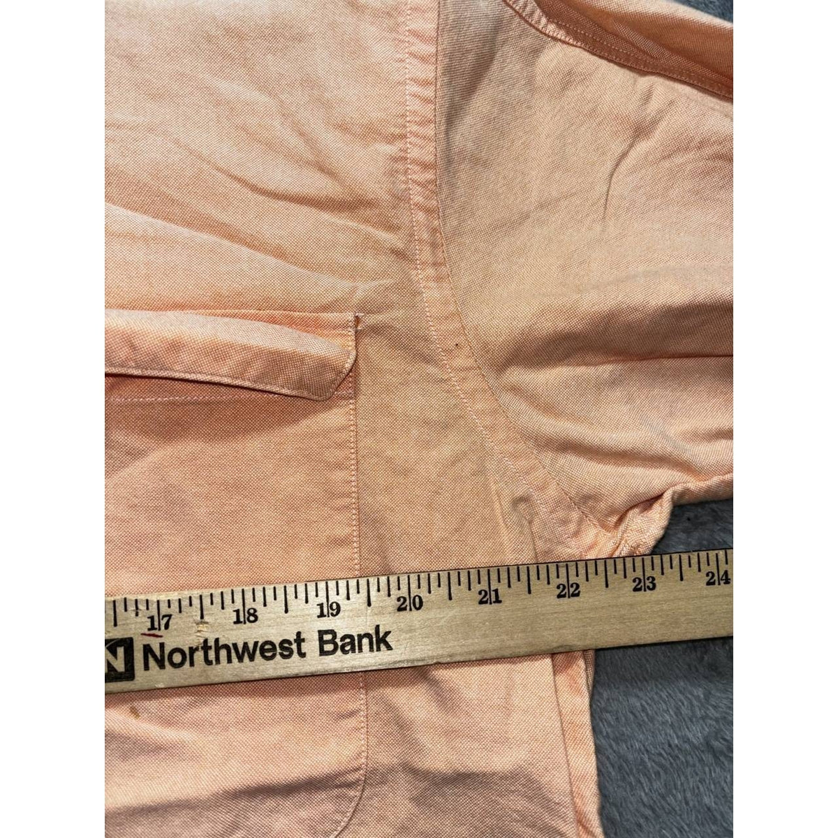 Tommy Hilfiger Men's Orange Oxford Shirt Size M, photo 4 of 8