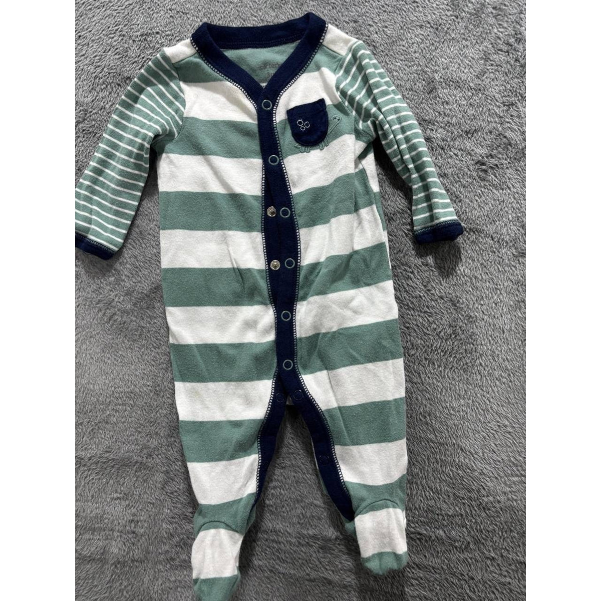 Carter's & B'gosh Baby Boy Sleepers Lot 3 Pc 3M, photo 10 of 13