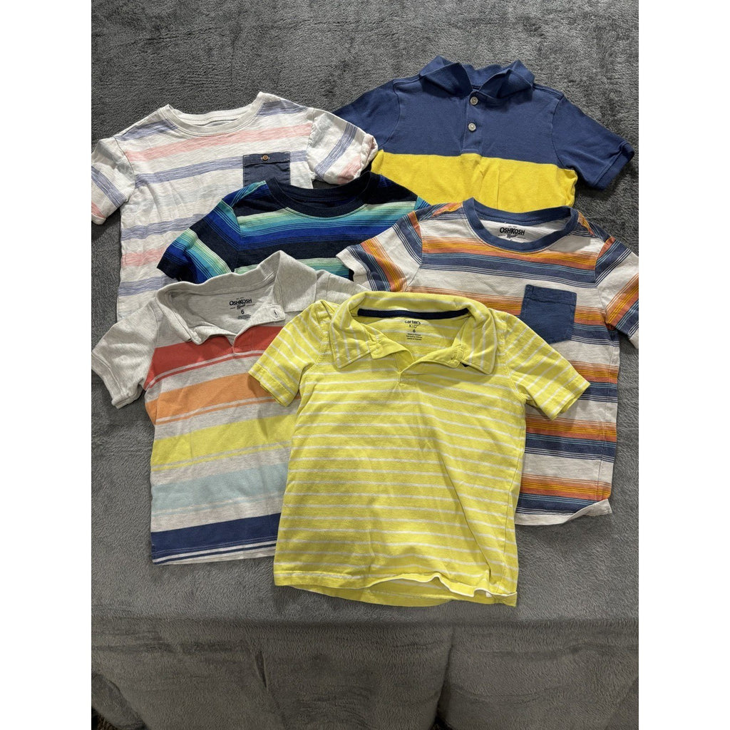 OshKosh Carter's Boys Striped Polo Lot 6 Pieces 6