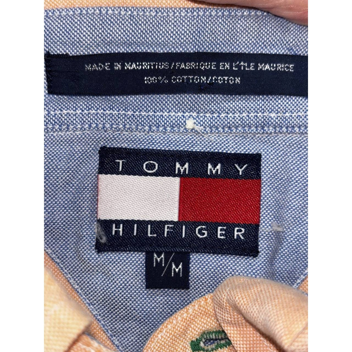 Tommy Hilfiger Men's Orange Oxford Shirt Size M, photo 8 of 8