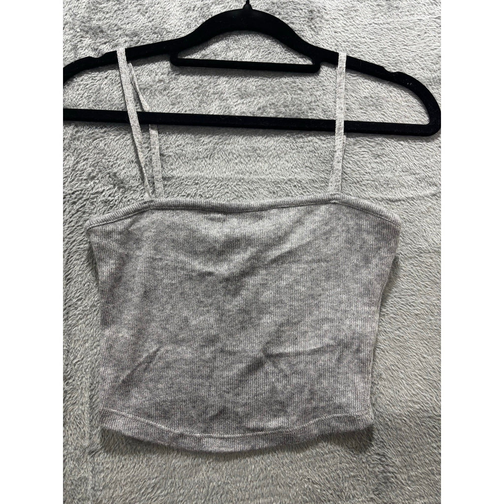 Zara Womens S Bundle 3pc Ribbed Tank Crop Top Gray Red