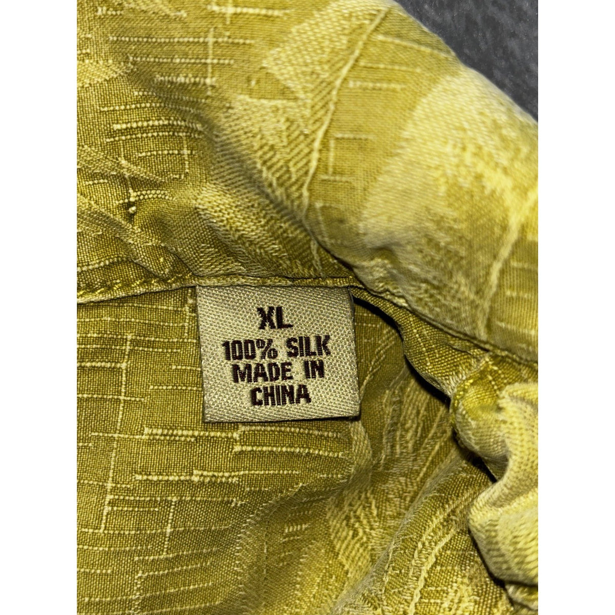 Tommy Bahama Mens XL Chartreuse Green Palm Leaf Short Sleeve Button Up Shirt