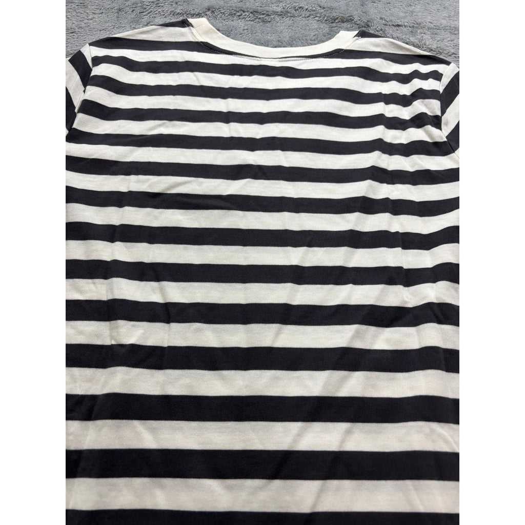 Old Navy Women's Black White Stripe T-Shirt Dress L
