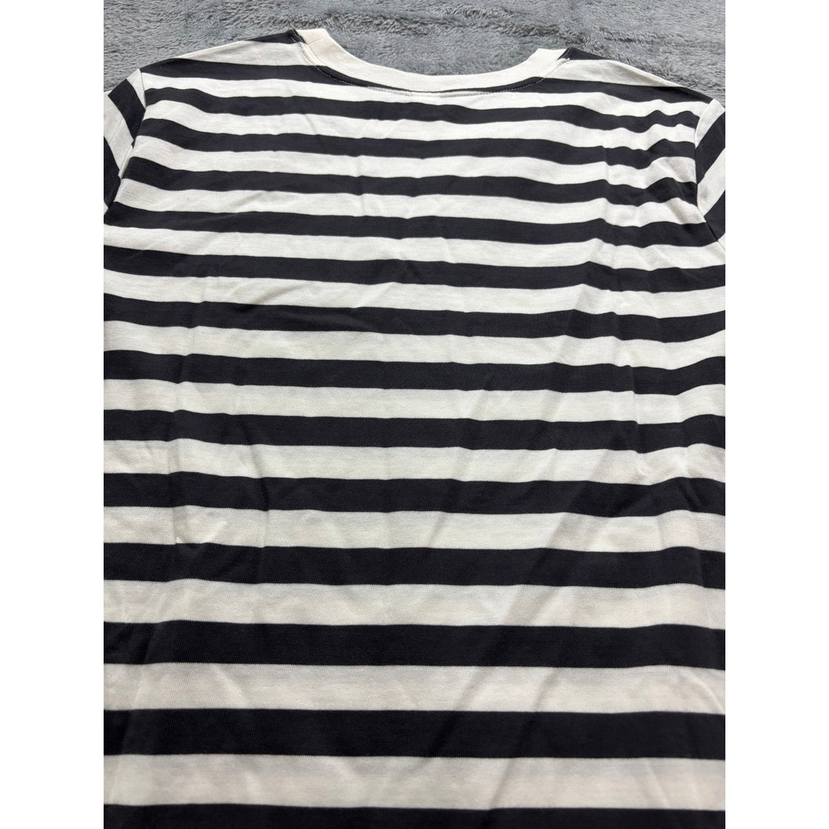 Old Navy Womens L Black White Striped Short Sleeve T-Shirt Dress Casual Beach