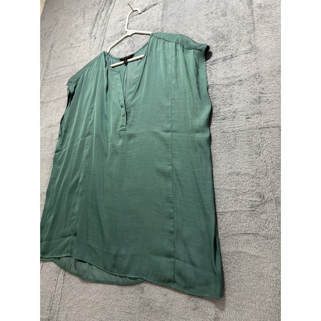 Banana Republic Women's Green V-Neck Blouse Size XL, photo 10 of 11