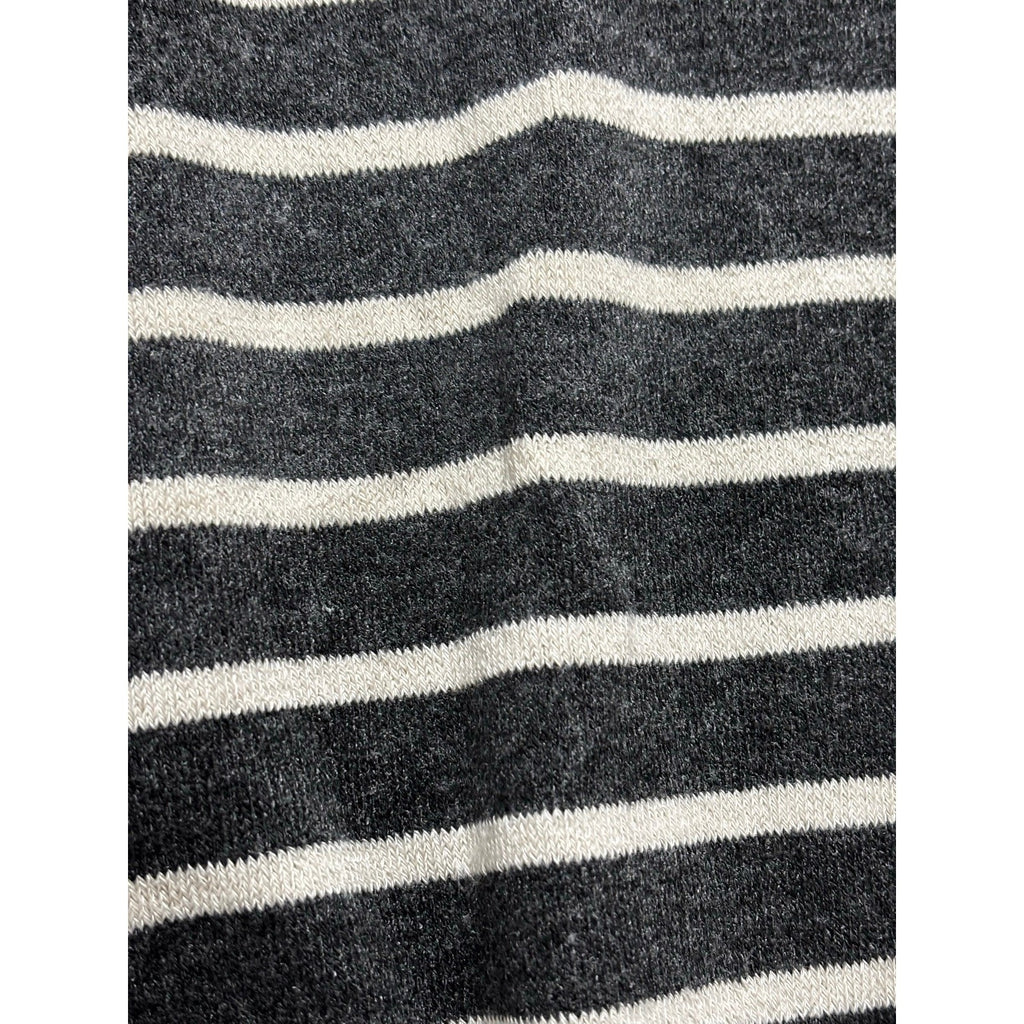 89th + Madison XL Black White Striped Long Sleeve Womens Top Casual Preppy