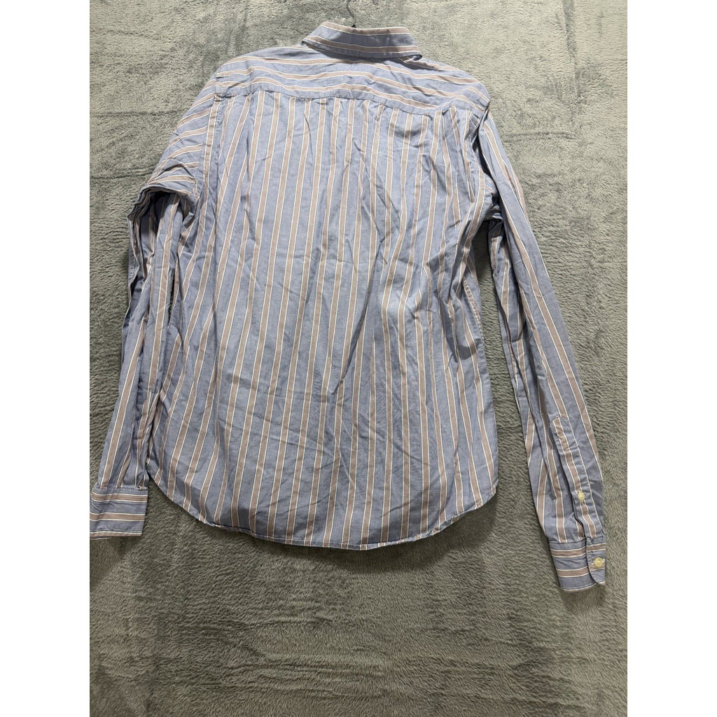 Abercrombie & Fitch Men's Blue Striped Shirt Size L, photo 9 of 10