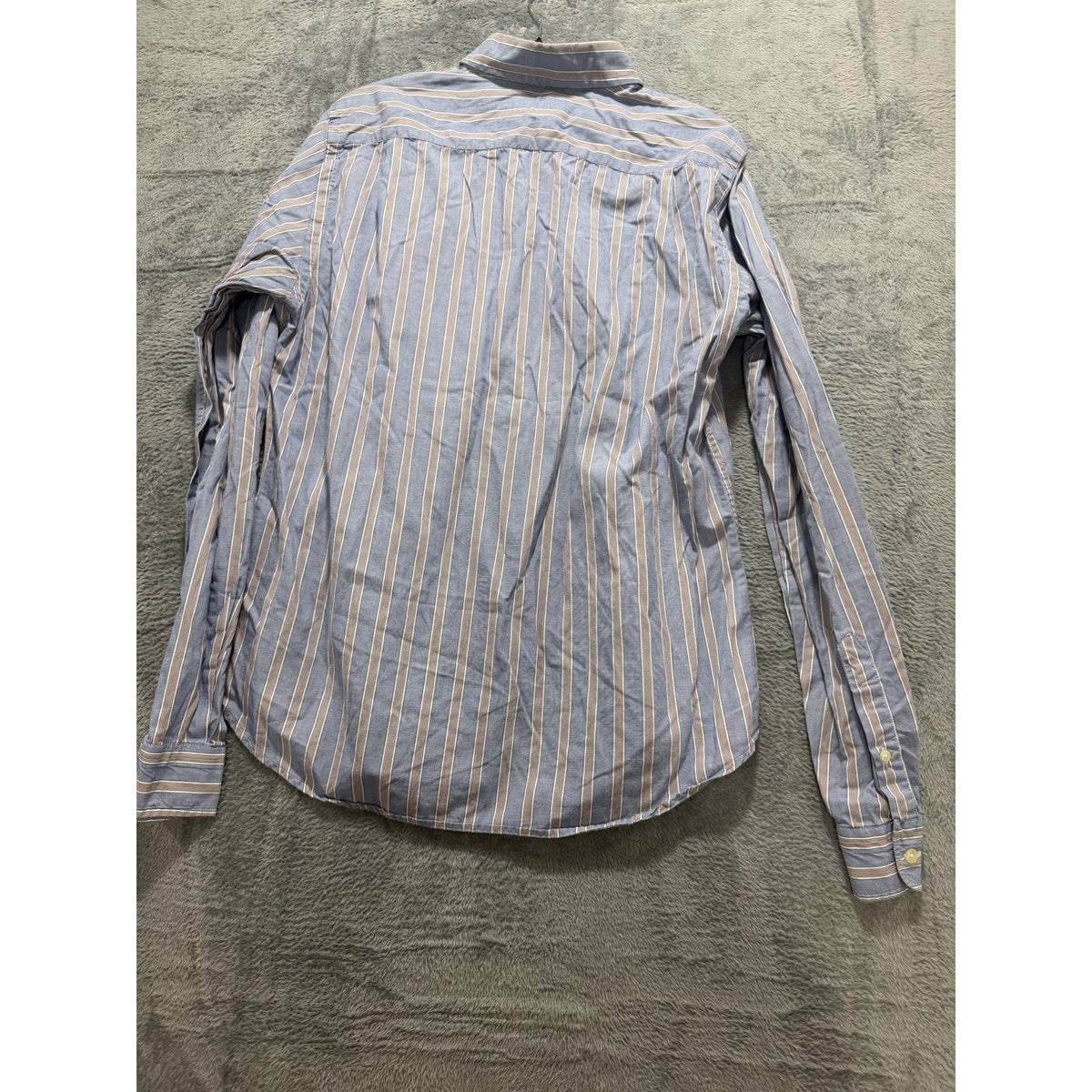 Abercrombie & Fitch Men's Blue Striped Shirt Size L, photo 9 of 10