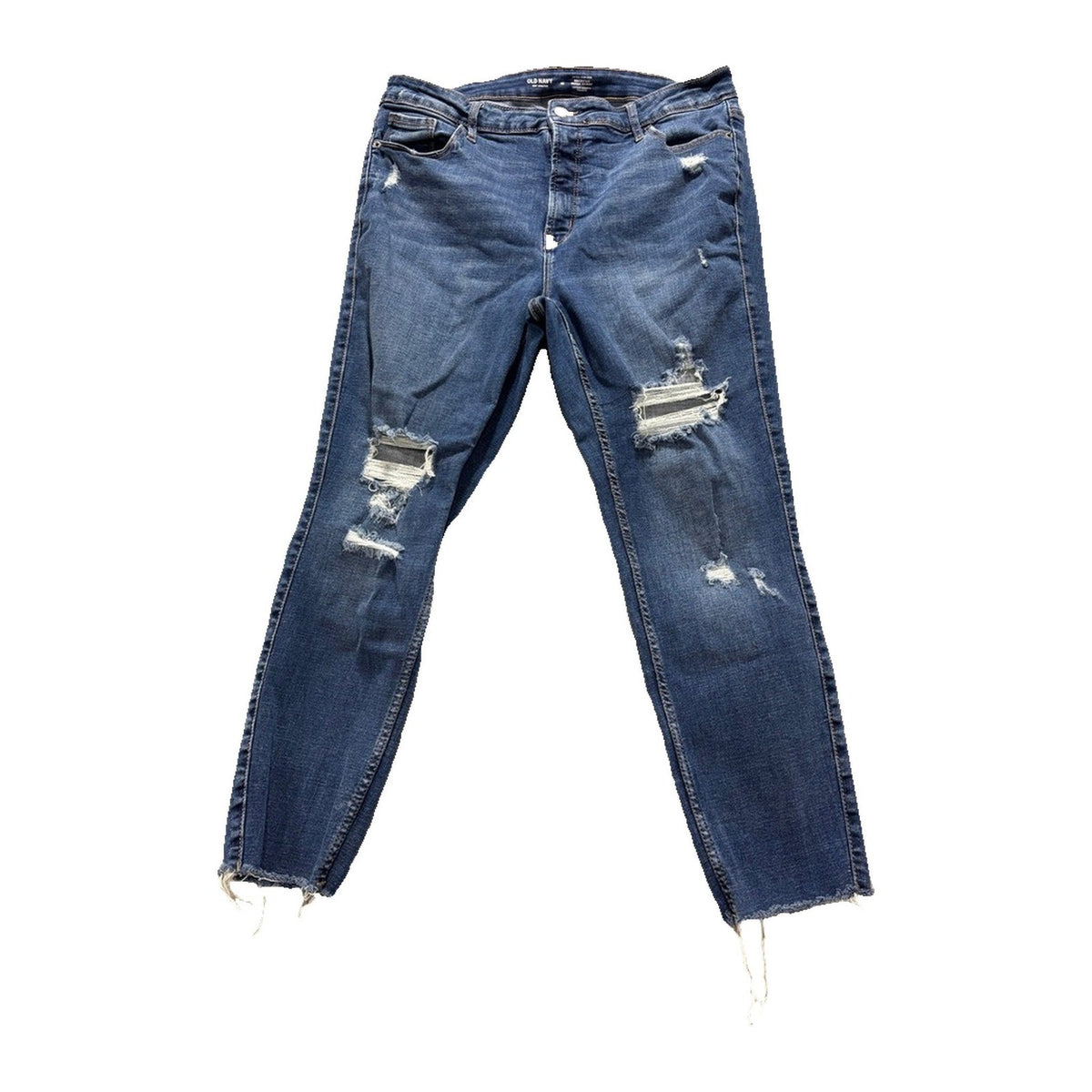 Old Navy 16 Blue Rockstar Super Skinny Extra High Rise Womens Jeans Casual Boho