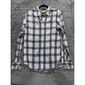 Hugo Boss Men's Navy White Plaid Shirt Size XL