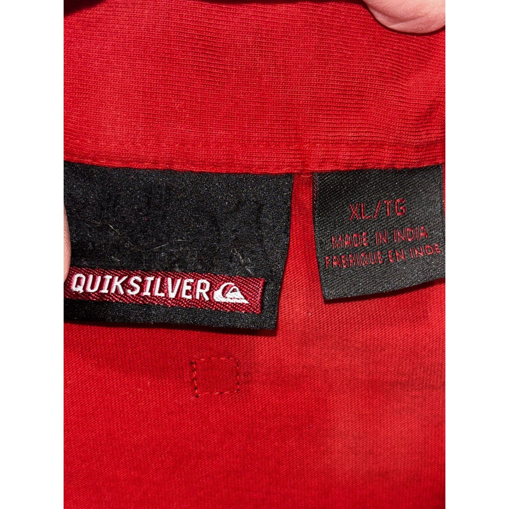 Quiksilver Men's Red Striped Polo Shirt Size XL, photo 7 of 11