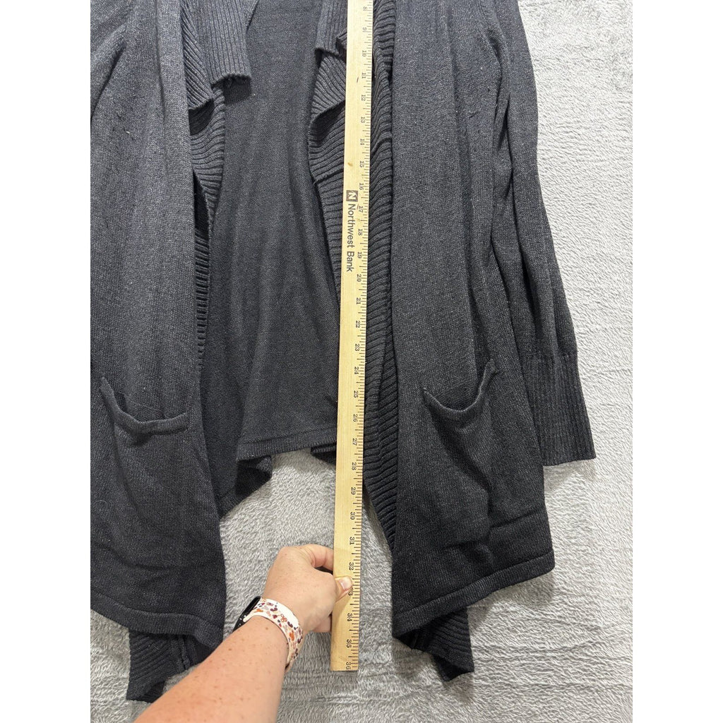 Old Navy Maternity Womens XL Charcoal Gray Open Front Waterfall Cardigan Casual