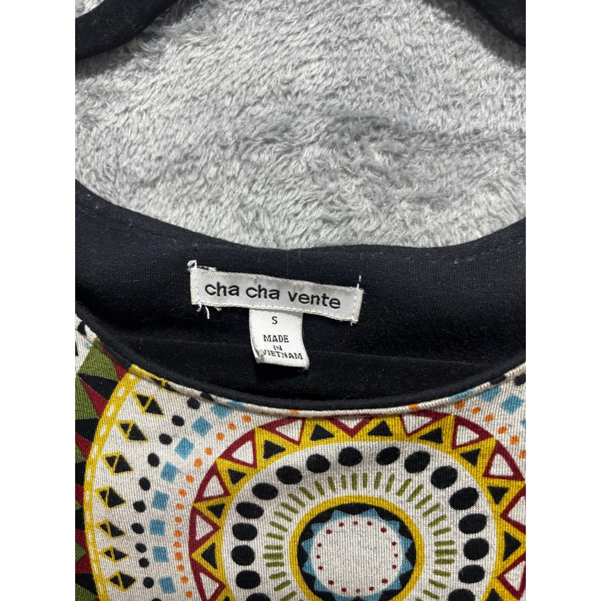 Cha Cha Vente Womens S Black Geometric Mandala Print Boho Festival Mini Dress