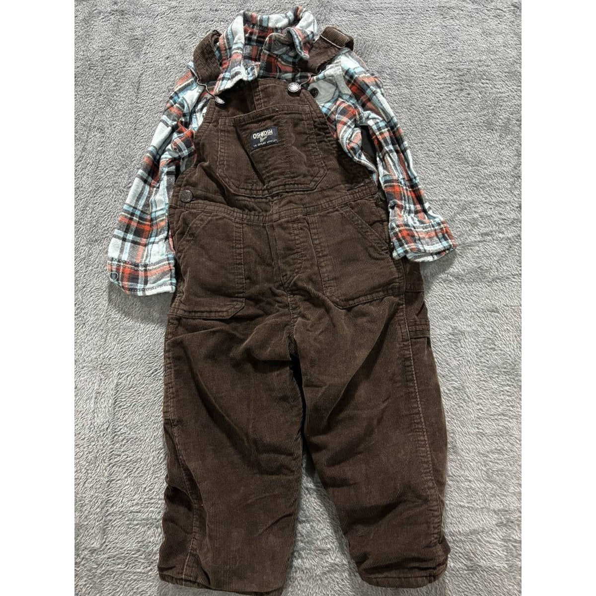 OshKosh Toddler Boy Overalls Shirt Lot 4 Pc 24M-2T, photo 2 of 15