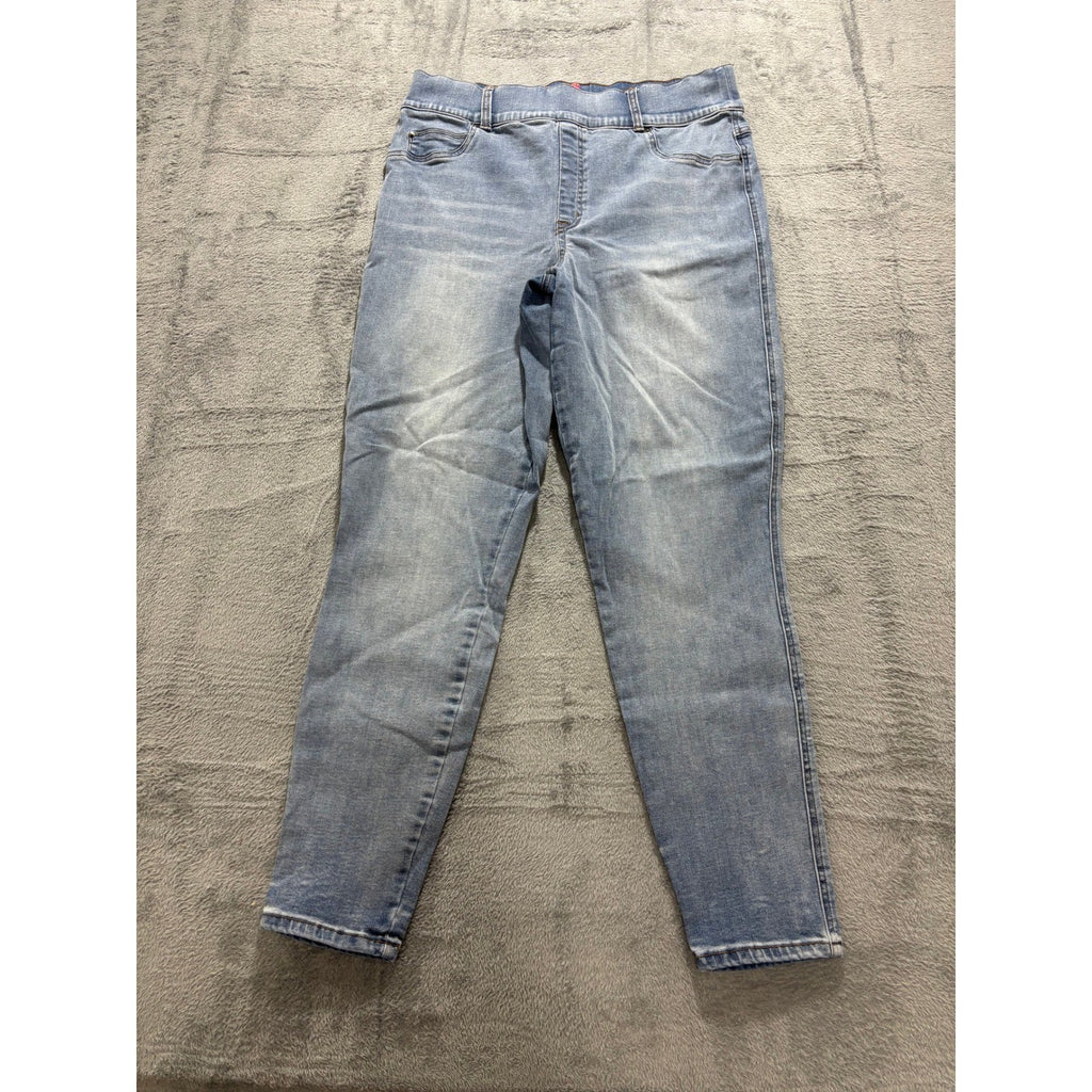 Spanx Womens 1XT Tall Blue Denim Pull On Skinny Jeans Casual Plus Size Slimming