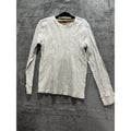 Chaps Mens L Heather Gray Waffle Knit Long Sleeve Thermal Shirt Casual
