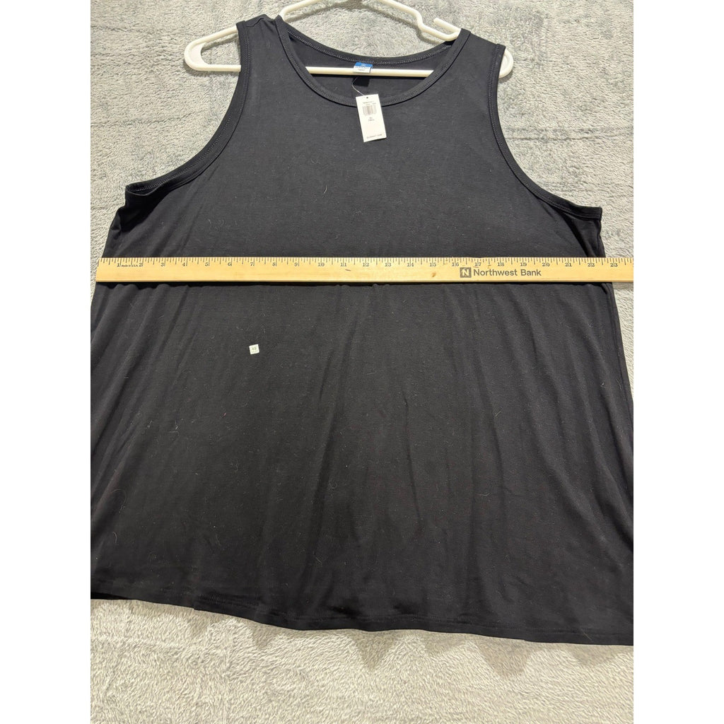 Old Navy Womens XL Tall Black Luxe Tank Top Sleeveless Casual Athleisure Basic
