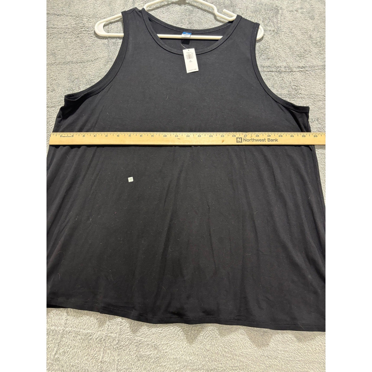 Old Navy Womens XL Tall Black Luxe Tank Top Sleeveless Casual Athleisure Basic