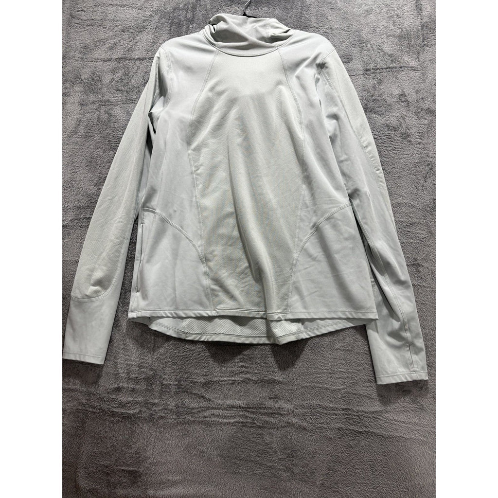 Under Armour Womens XL Sage Gray ColdGear Fitted Hooded Pullover Athleisure