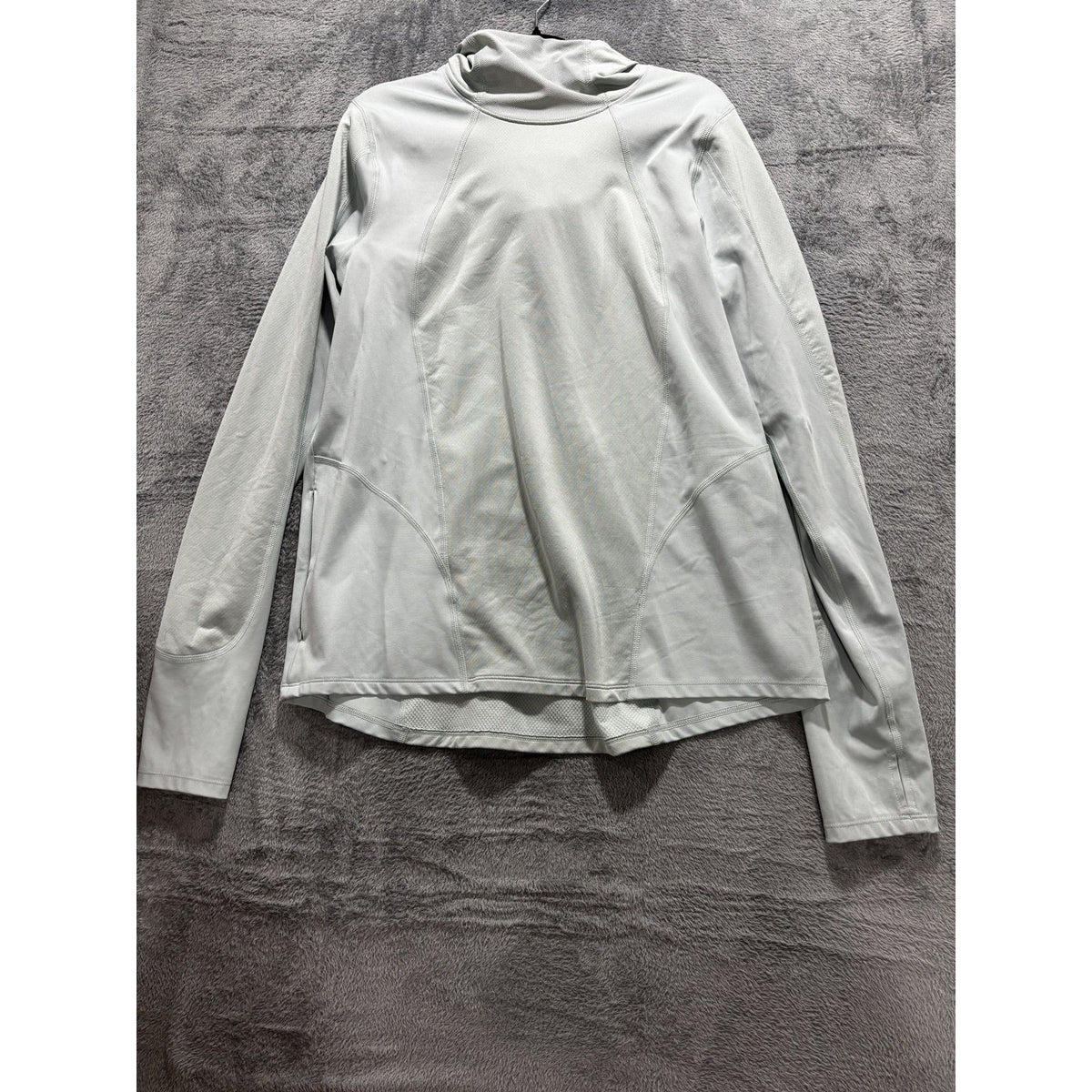 Under Armour Womens XL Sage Gray ColdGear Fitted Hooded Pullover Athleisure