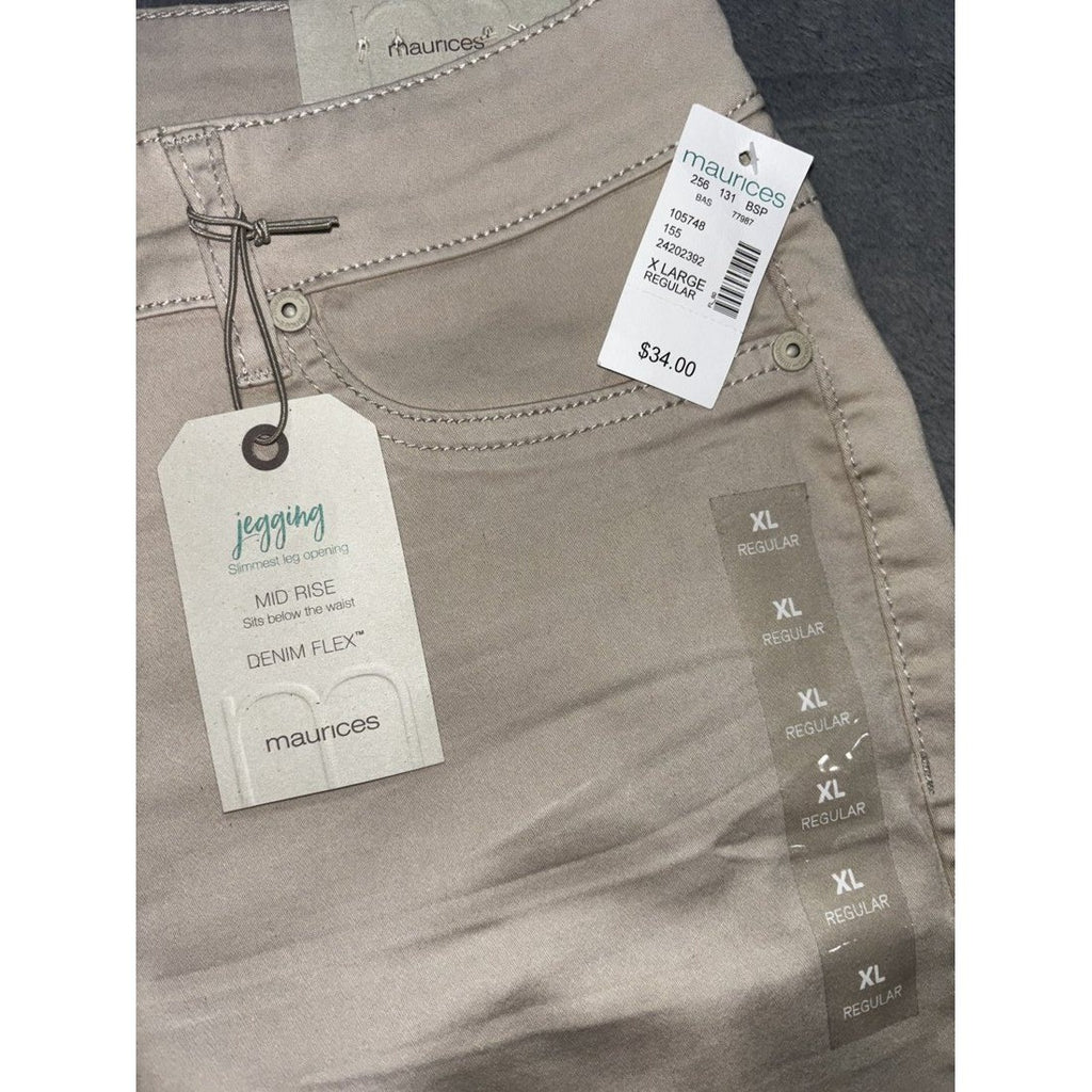 Maurices Women's Taupe Mid Rise Jegging Size XL, photo 4 of 13