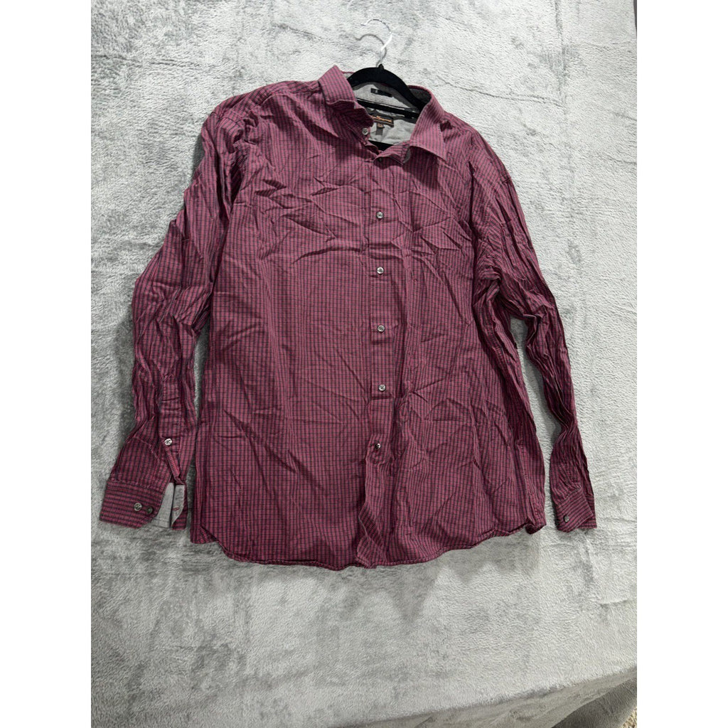 Ben Sherman Men's Burgundy Check Shirt 17.5 34/35, photo 3 of 10