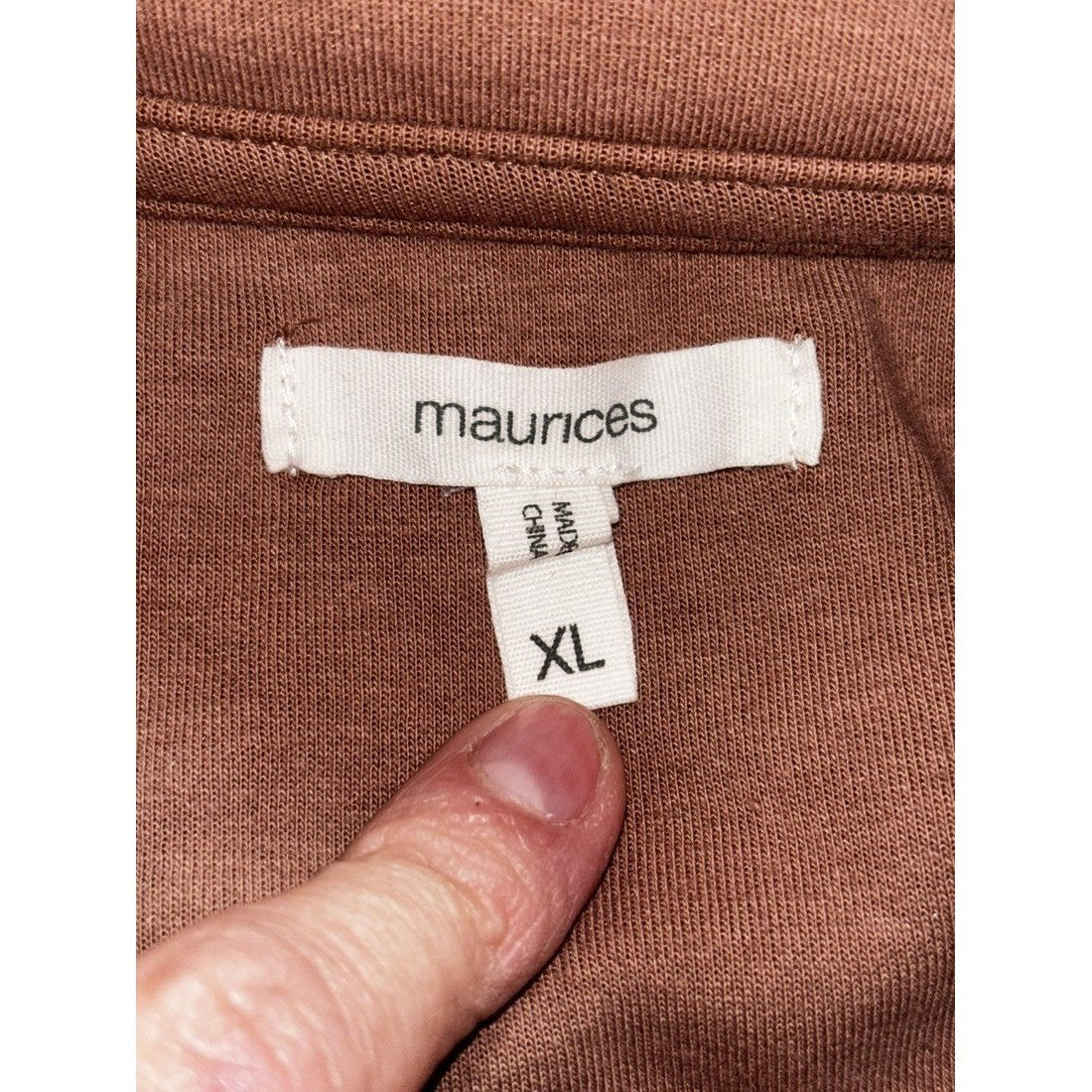 Maurices Women's Rust Quarter Zip Sweatshirt Size XL, photo 7 of 10