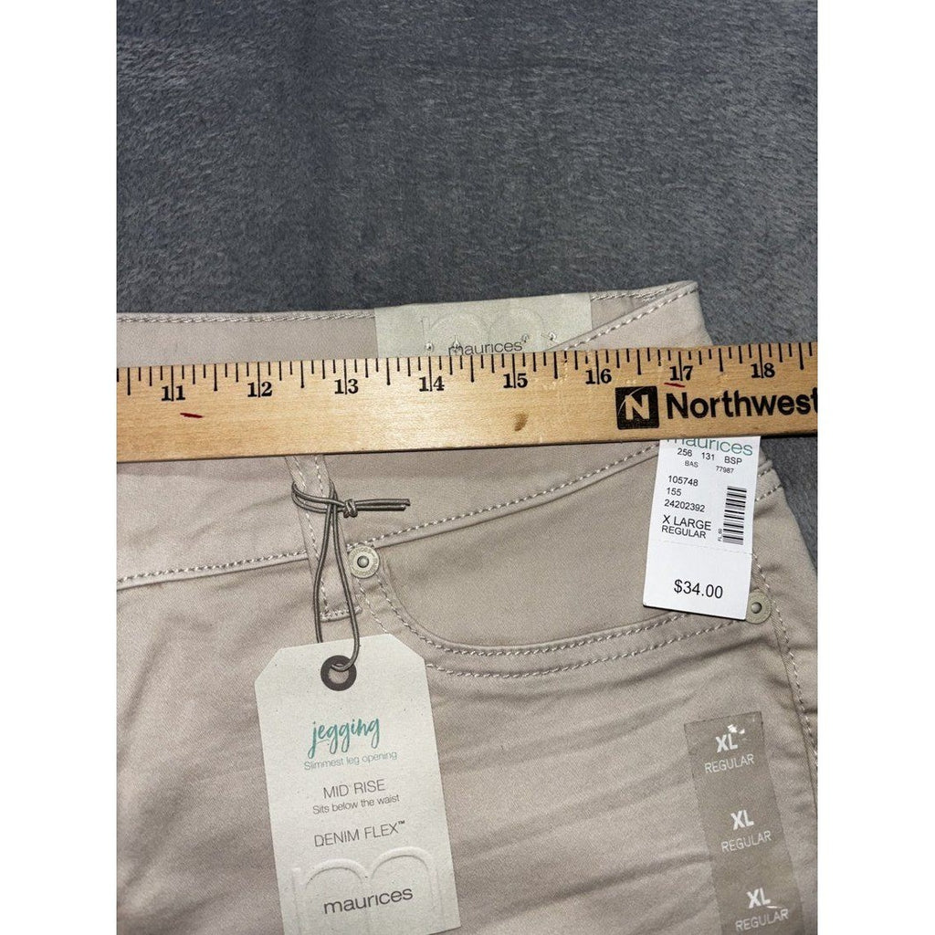 Maurices Women's Taupe Mid Rise Jegging Size XL, photo 6 of 13