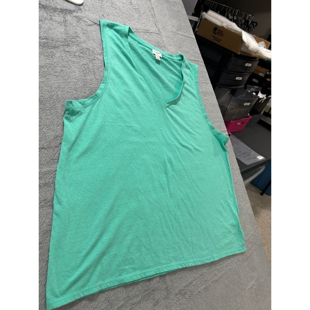 J.Crew Women's Pink Green V-Neck Tank Top Lot 2 2X, photo 11 of 14