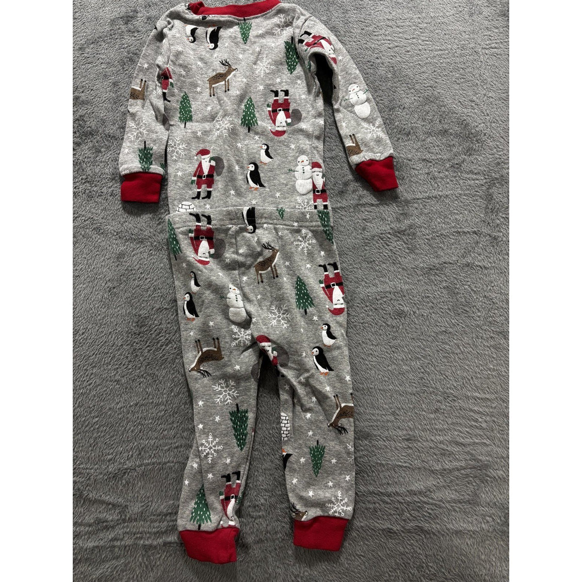 Disney Carter's Baby 12M 4 Set Bundle Frozen Olaf Pajamas Polar Bear Santa
