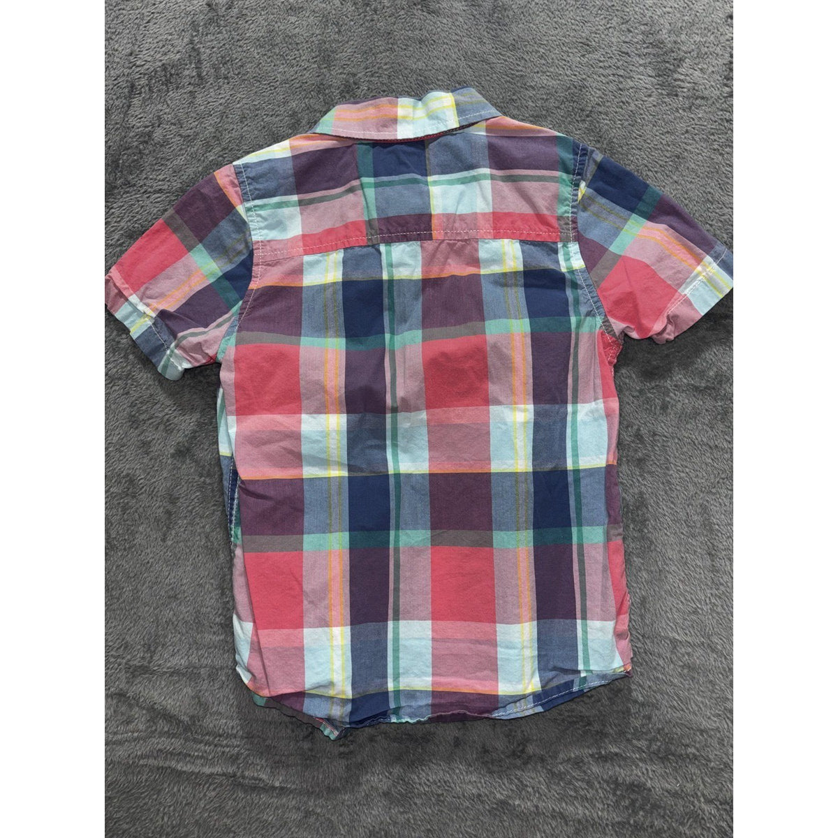 OshKosh B'gosh Carter's Boys Size 6 4 Piece Bundle Button Up Shirts Aqua Plaid