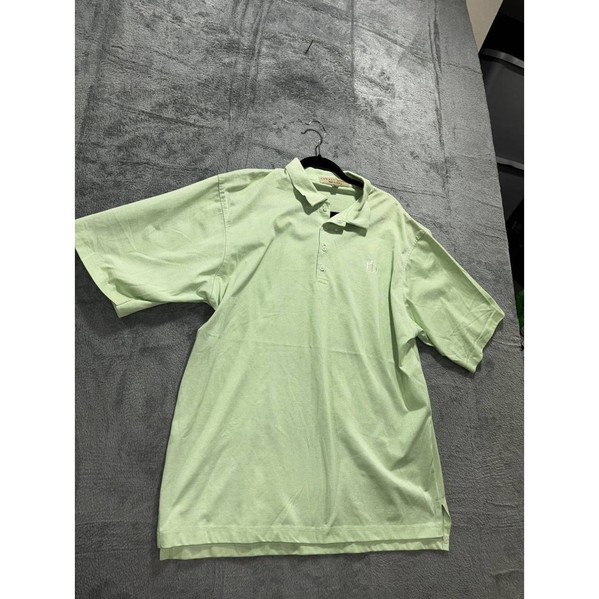 Robert Bryan Men's Light Green Polo Shirt Size L, photo 3 of 8