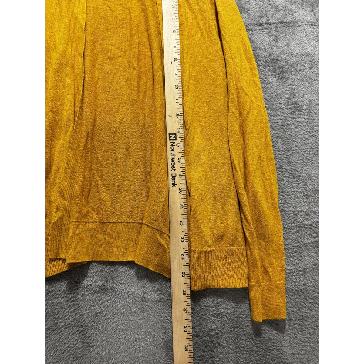 Old Navy Womens L Mustard Open Front Cardigan Long Sleeve Casual
