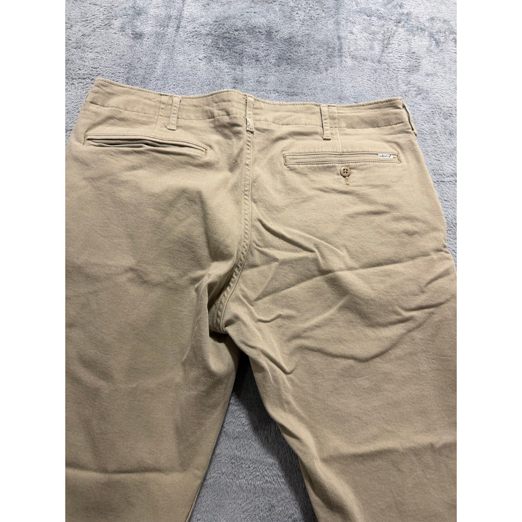 Levi Strauss & Co W36 L30 Khaki Chino Pants Mens Casual Preppy Vintage