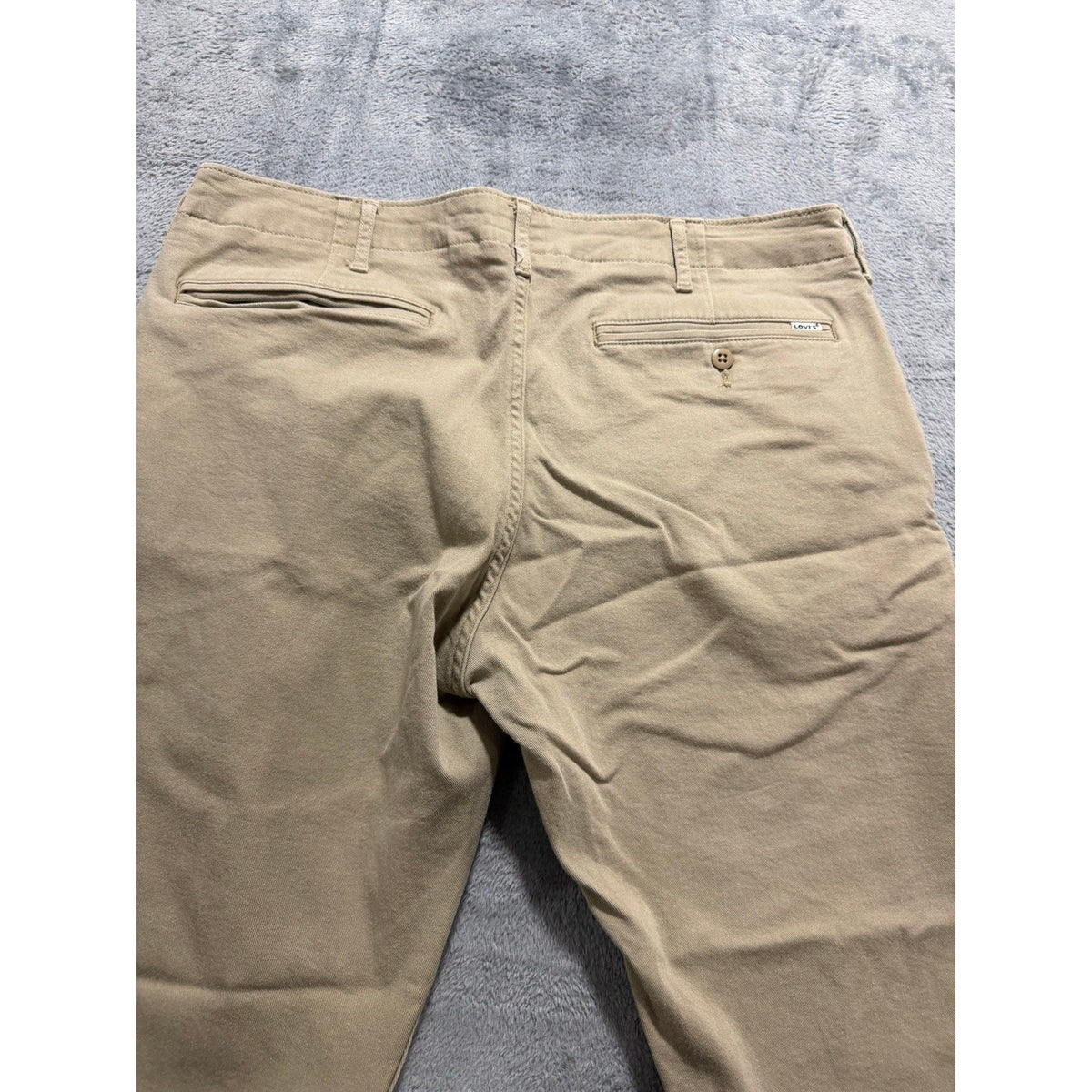 Levi Strauss & Co W36 L30 Khaki Chino Pants Mens Casual Preppy Vintage