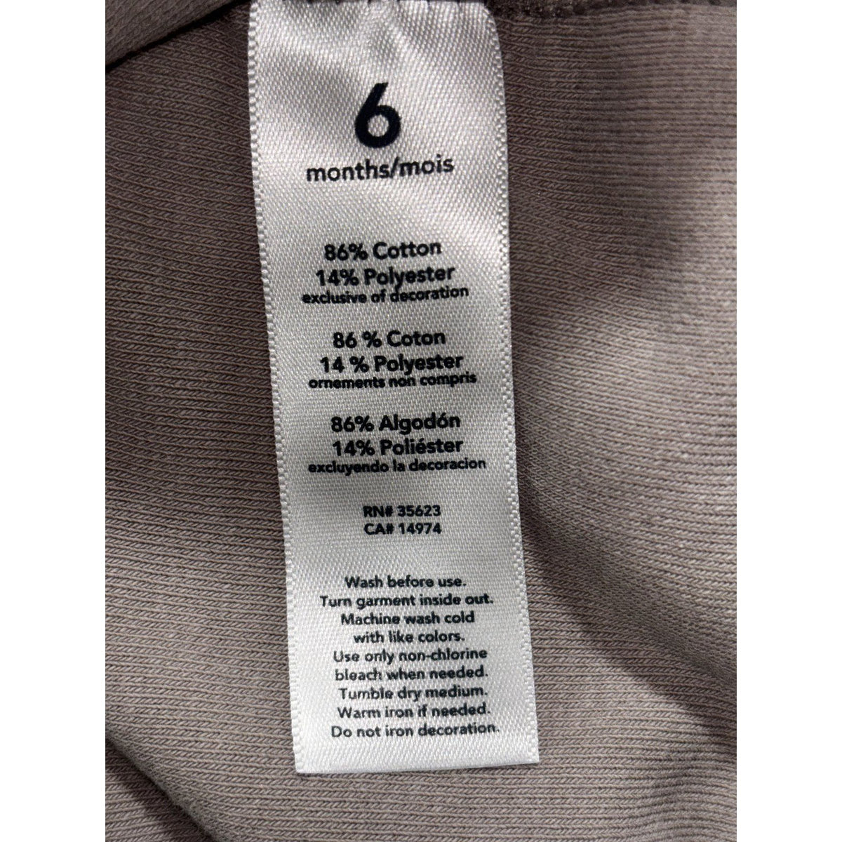 Carter's Baby 6M 9 Piece Bundle Cardigan Bodysuits Pants Shorts Hat Gray Brown
